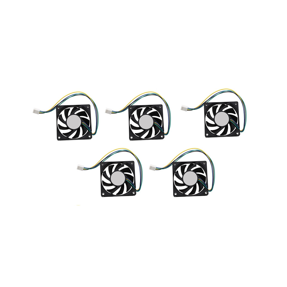 70X70x15mm 12V 4 Pins Pwm Pc Computer Case Cpu Cooler Fan Black 4851369243173
