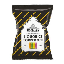 Bonds Liquorice Torpedoes | Colourful Sugar coated | All Time Favourite | No Artificial Colour | 120g | (Pack of 6)