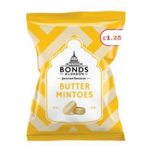 Bonds Butter Mintoes Bags | Boiled Sweets | No Artificial Colour | Minty Flavour | 120g | (Pack of 6)