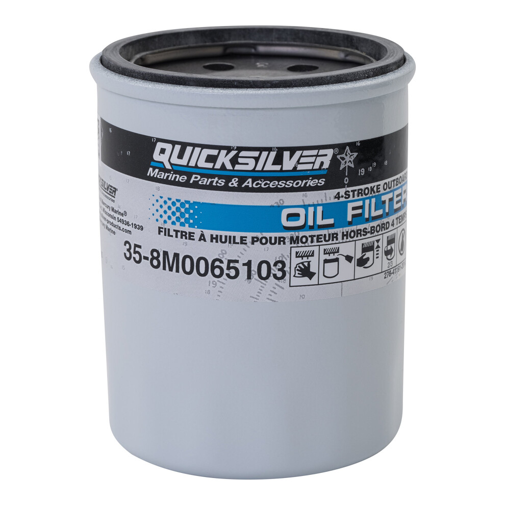 Filtre    huile Quicksilver 8M0065103 pour moteurs hors-bord Mercury et Mariner 4 temps de 25    115 ch
