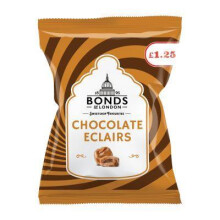 Bonds Chocolate Eclairs Bags | Toffee Sweets | No Artificial Colour | Traditional Favourites | 120g | (Pack of 12)