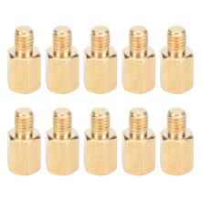 10 szt. mosiężnych dystansów sześciokątnych do płyt głównych PC PCB M3 6+4 mm