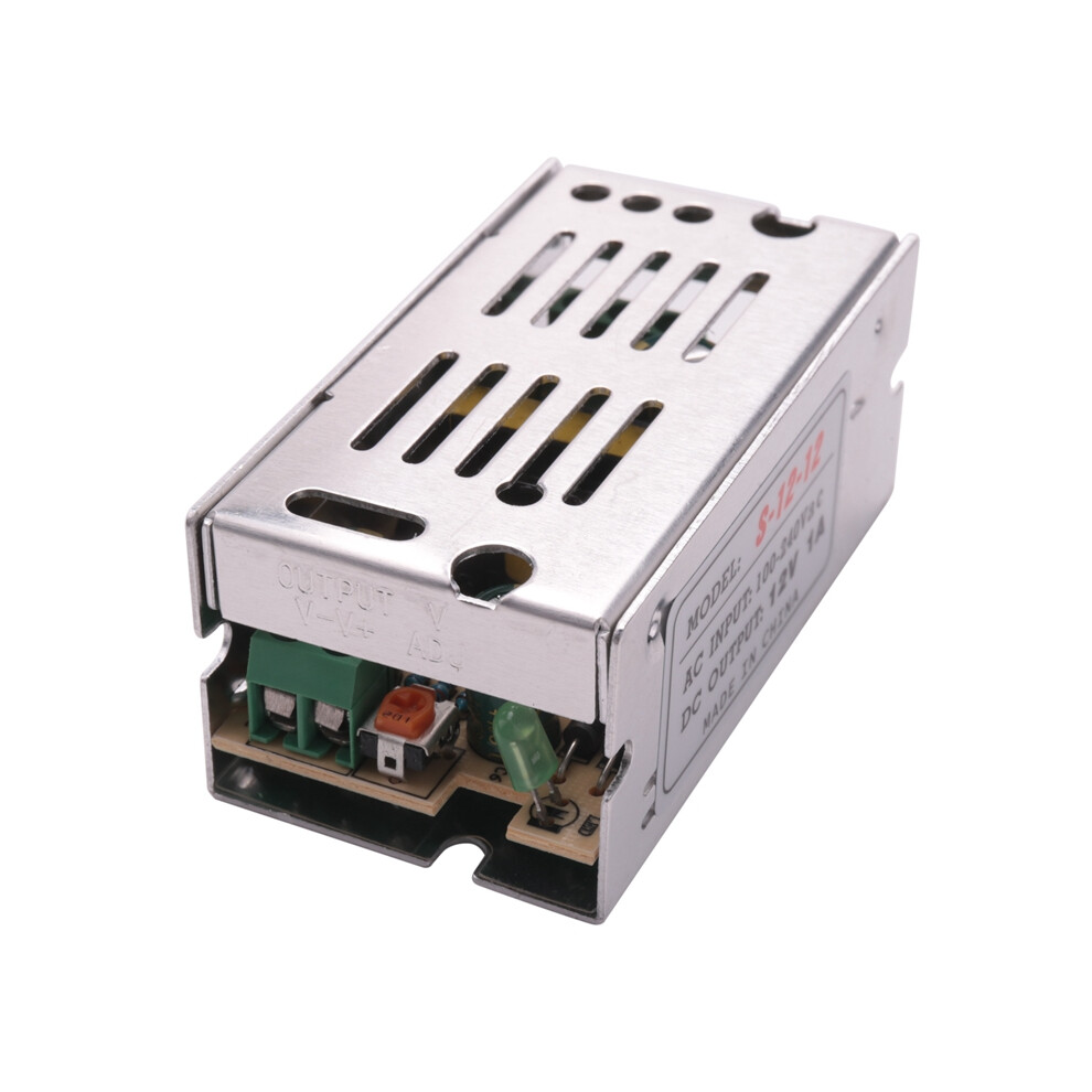 Voltage Transformer Power Supply Ac 110/220V To Dc 12V 1A Silver 4851369250355