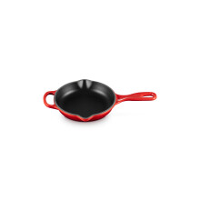 Le Creuset Enameled Cast Iron Signature Iron Handle Skillet 6.33"""" (1/2 qt.) Cerise