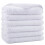 Toalhas de Microfibra POLYTE Sem Pelos, 13 x 13 in, Conjunto de 6 (Branco) 1