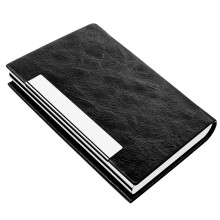 Padike Business Card Holder Faux Leather Wallet with RFID Protection V-Black Unisex