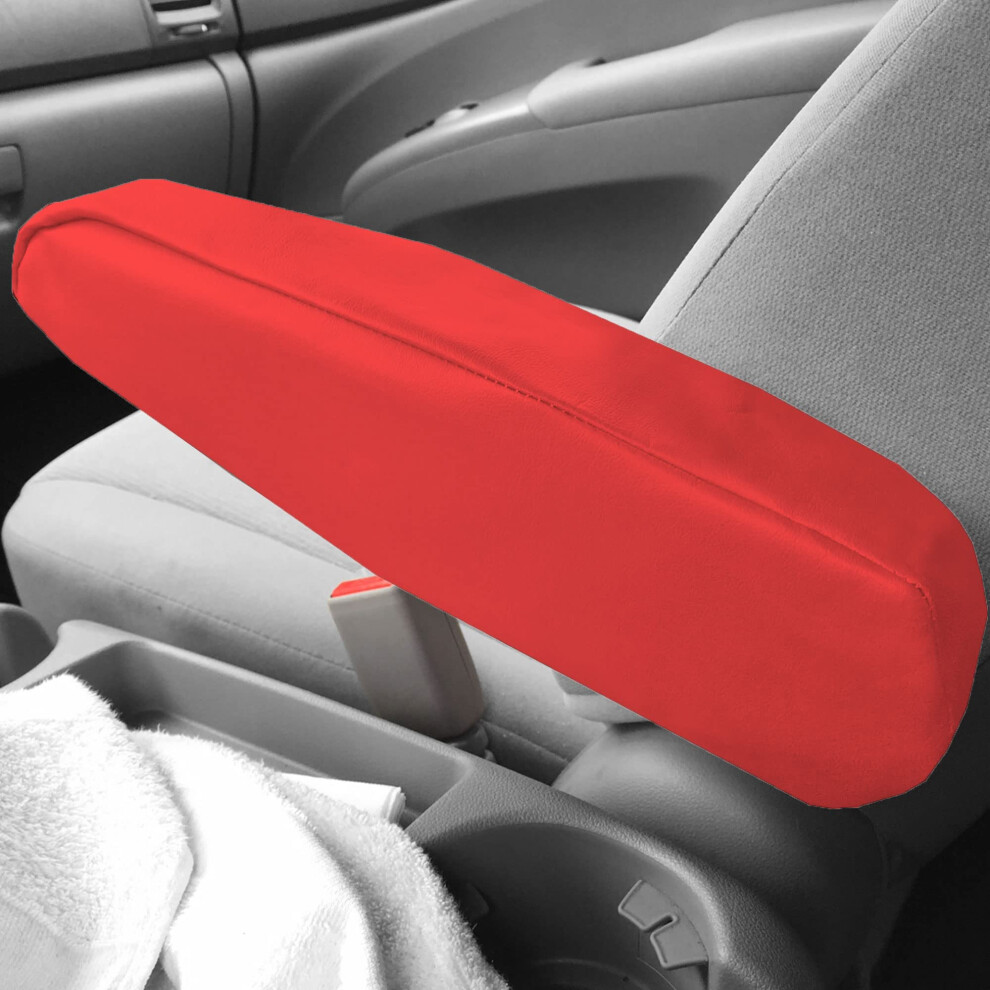 Fh Group Premium Faux Leather Armrest Cover Semi-Universal Fit One Pair Set Of 2 Red 842319184145