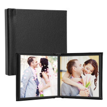 Neil Enterprises Inc. Bor ntapads 5"" x 5"" fekete fotalbum - 10 fnykpet tartalmaz