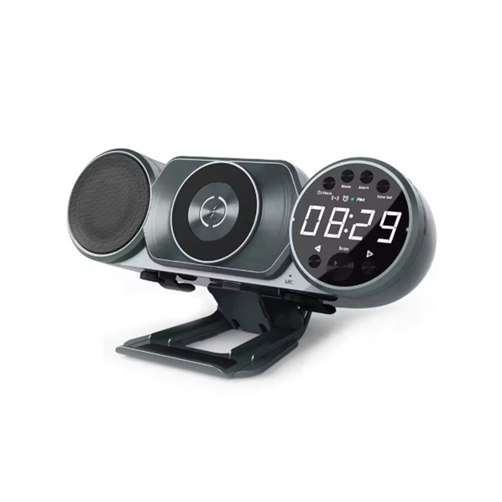 Wireless Charging Bluetooth Speaker Alarm Clock Decoration 4851369249045