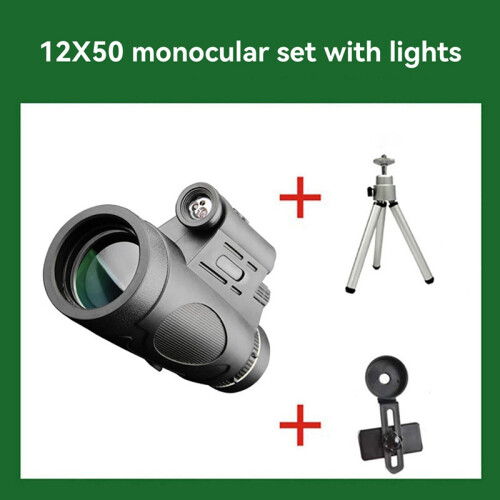 Μονόφθαλμα 12x50 BAK4 Prism Portable HD Μονόφθαλμα, Σετ 2