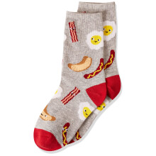 K. Bell Socks Chaussettes fantaisie amusantes pour gar?ons, petit-d?jeuner (gris chin?), pointure?: 11-4