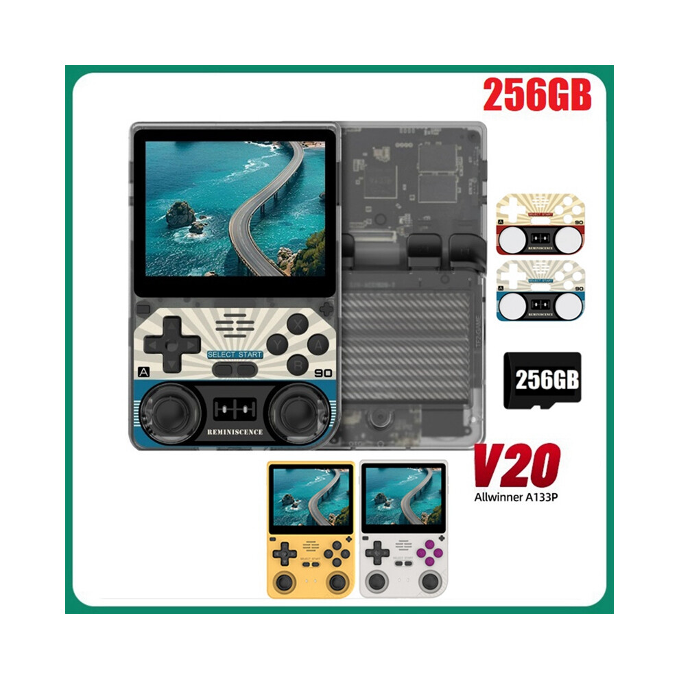V20 Retro Video Handheld Game Console 256Gb 3.5Inch Ips Hd Screen A Black 4851369247454