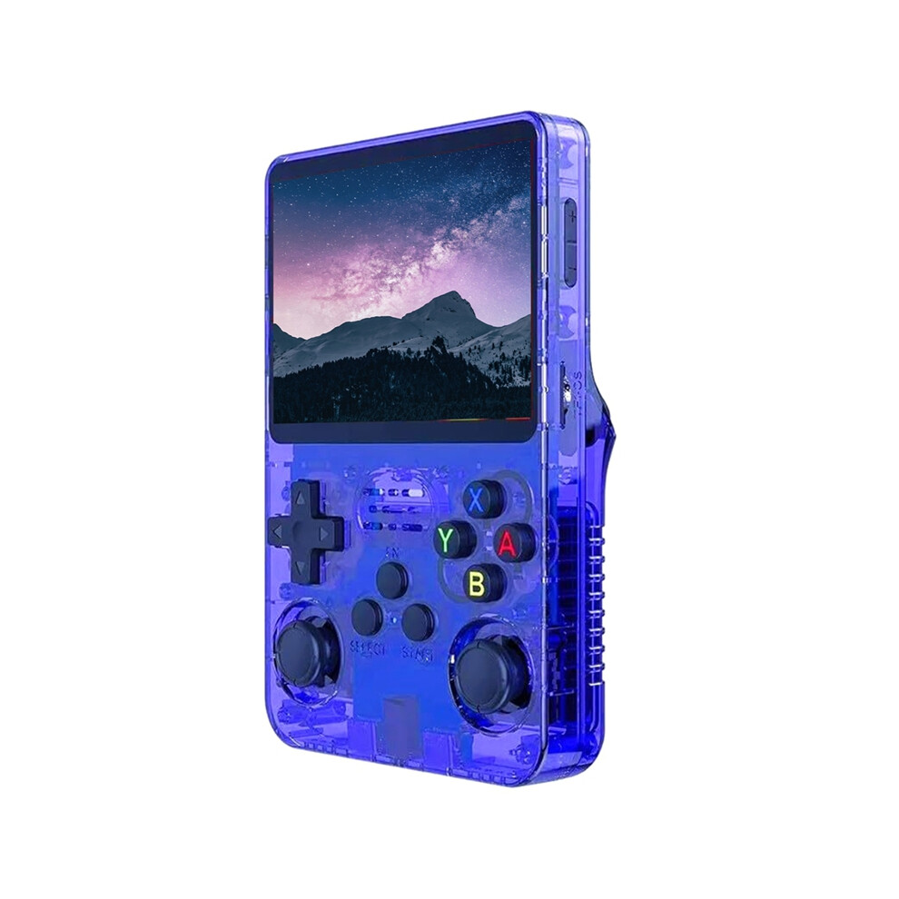 Open Source R36s Handheld Video Game Console 3.5In Ips Screen 128G Blue 4851369247256