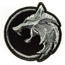 Wolf Amulet Patch / TV-sarja ja pelin tunnus / Brodeerattu rauta päällä (3,8"""" x 3,9"""")