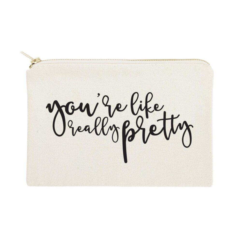 The Cotton & Canvas Co. You're Like Really Pretty Cosmetic Bag And Travel Make Up Pouch
