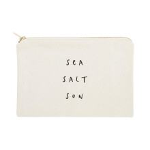 The Cotton & Canvas Co. Sea Salt Sun Summer Beach Cosmetic Bag and Travel Make Up Pouch