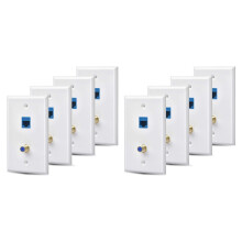 4-pak gniazd ściennych Ethernet Coax z 1 portem Cat6