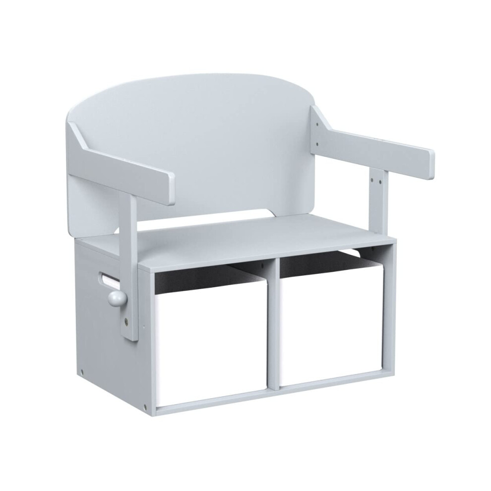 Delta Children MySize Kids Convertible Activity Bench - Greenguard Gold Certified Grey