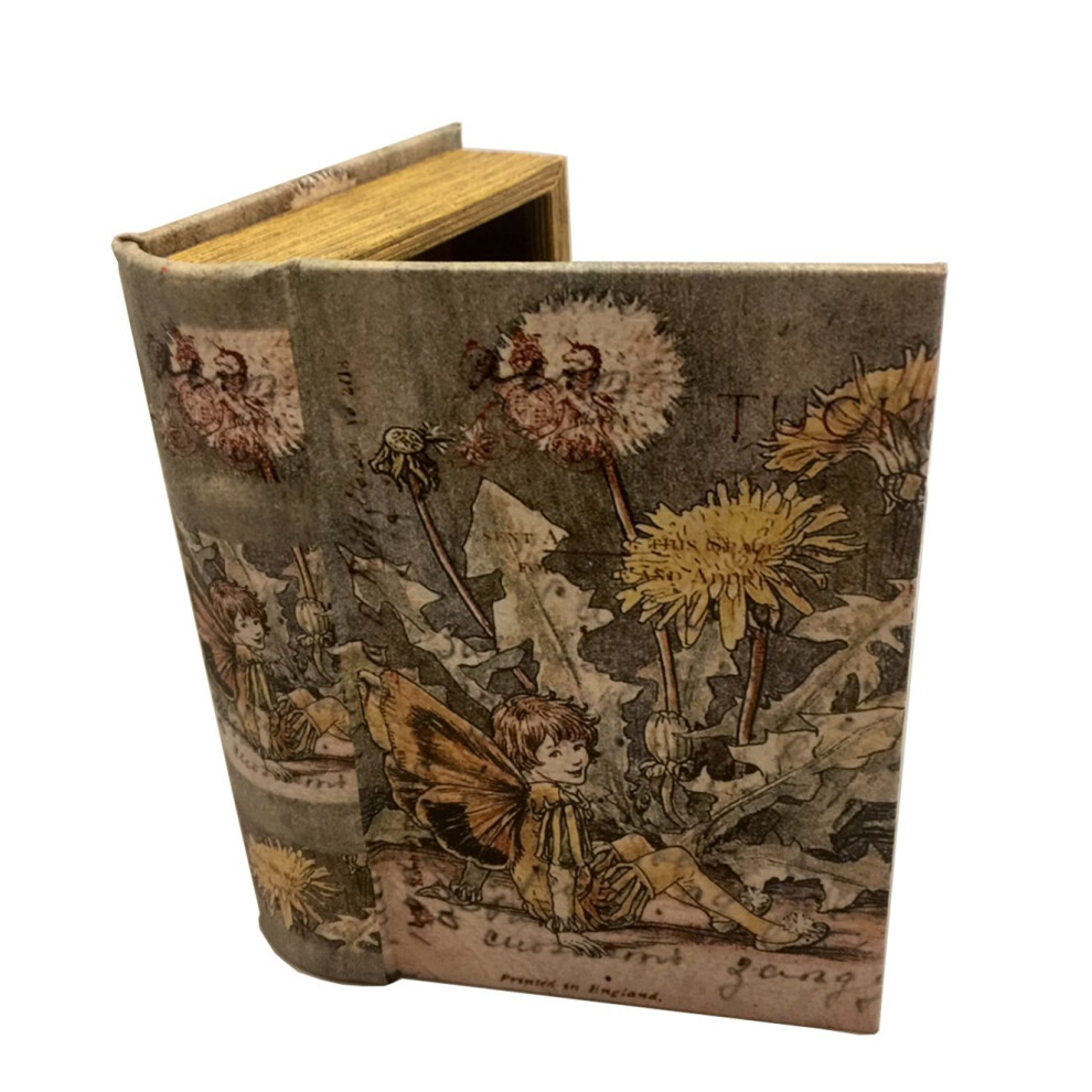 Milmaartgift Vintage-Feenbuchbox, Leder Ber Holz, Geheime Aufbewahrungsbox, Feen-Andenken-image