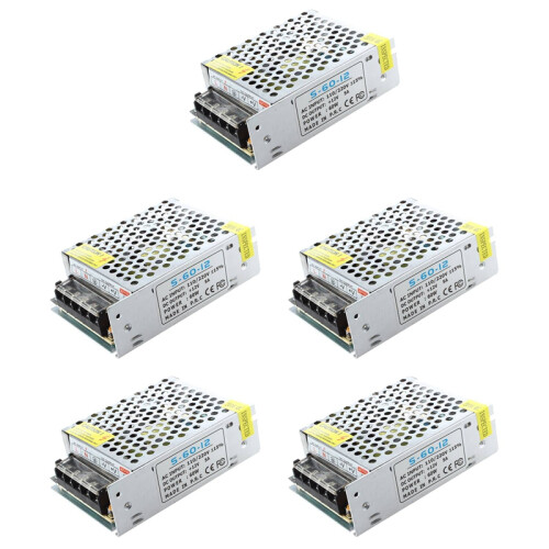 ALIMENTATORE TRASFORMATORE ESTABILIZZATO LED 12V 5A 60W