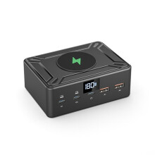 Ładowarka GaN 190 W z wyświetlaczem cyfrowym, stacjonarna, USB typu C, wtyczka EU