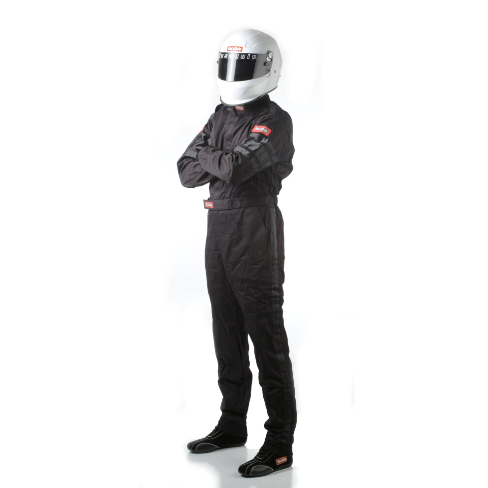 Combinaison de protection anti-feu RaceQuip Racing Driver, une pi   ce, simple couche, SFI 3.2A/1, noire, taille M, 110003