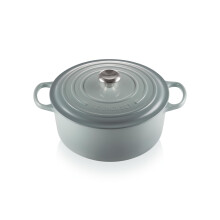 Le Creuset Enameled Cast Iron Signature Round Dutch Oven with Lid 7.25 Quart Sea Salt