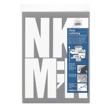 Chartpak Self-Adhesive Vinyl Capital Letters 6 Inches High White 38 per Pack (01190)
