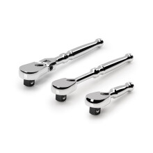 TEKTON 3/8 Inch Drive Small Body Ratchet Set 3-Piece (3 6 in. 6 in. flex) | SRH99002