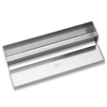 Ateco Stainless Steel Terrine Mold with Cover Flat Bottom 11.75 by 2.25-Inches Silver