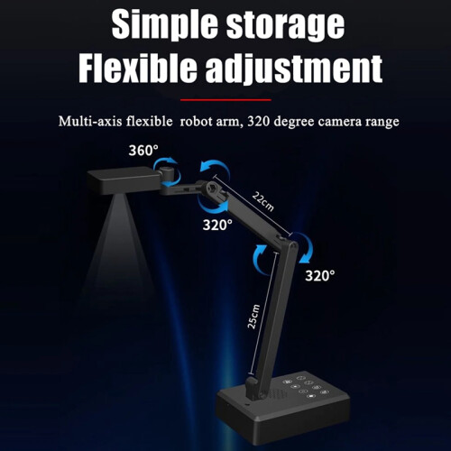 Κάμερα 4K USB Document Camera 16MP Webcam Visualiser Image Invert Foldable 2