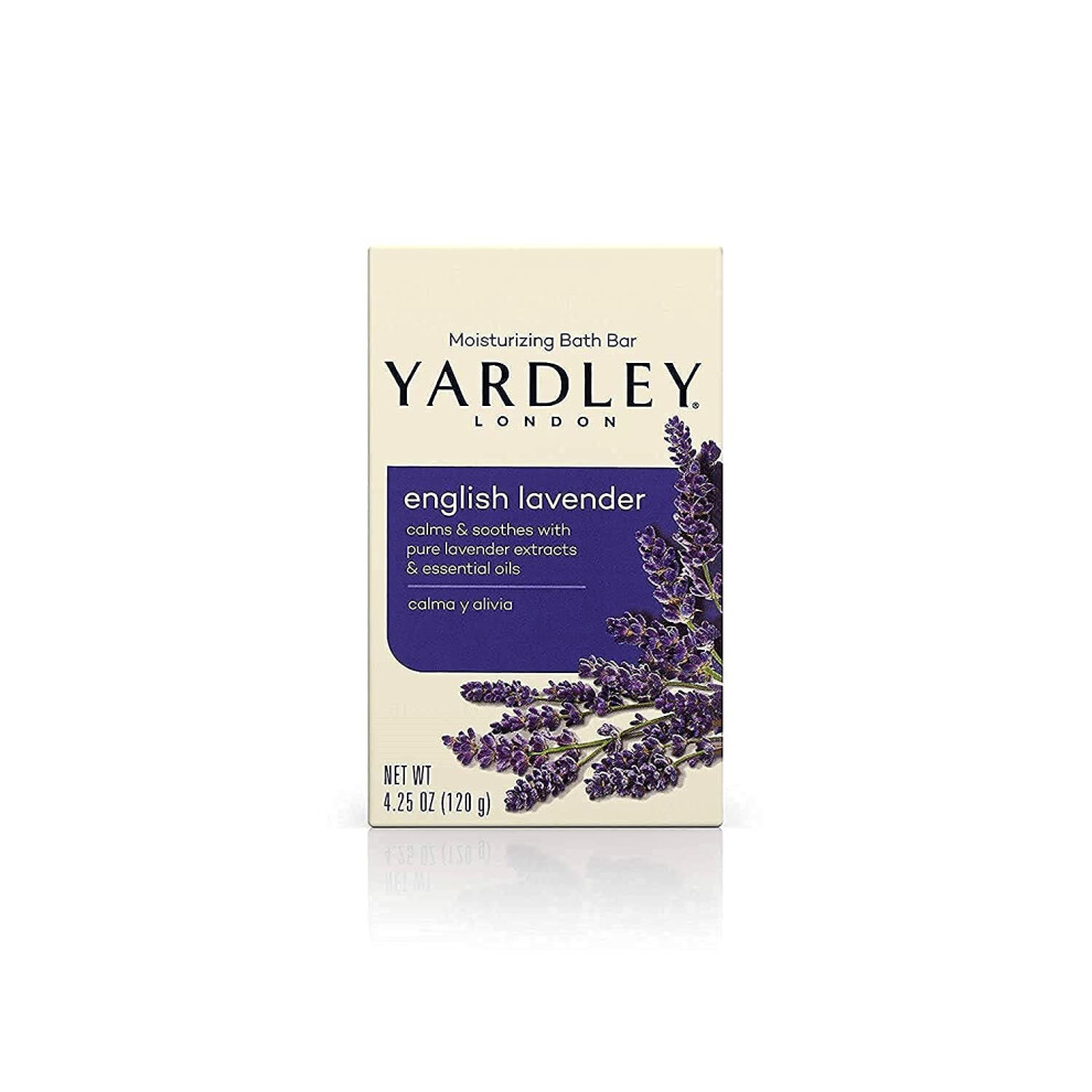Yardley London Moisturizing Bar English Lavender with Essential Oils 4.25 oz (Pack of 3)