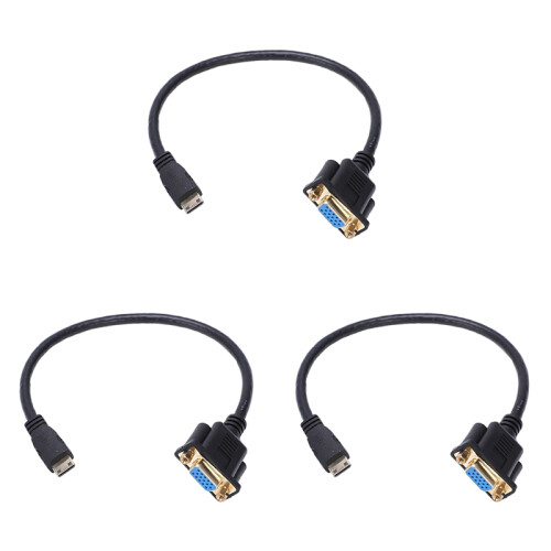 Conversor adaptador de cabo conector mini para VGA M/F de 0,1 pé