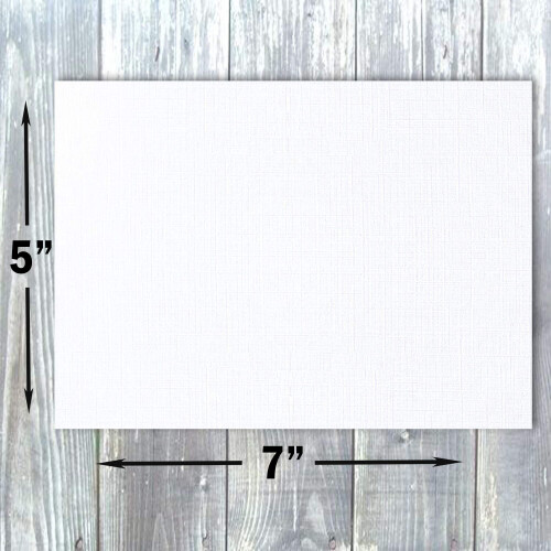 Hamilco Λευκές Λινέτες Κάρτες και Φάκελοι - Flat 5" x 7" Χαρτί 80lb 100 Πακέτο 1