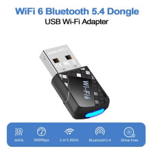 AX900 USB WiFi 6 Bluetooth 5.4 Adapter 2 in 1 Dongle Dual Band 2.4G 5GHz Netwerk Draadloze Ontvanger Gratis Driver