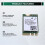 QCA9377 QCNFA435 Κάρτα ασύρματης σύνδεσης Bluetooth4.1 WiFi για Win 7/8/10 10