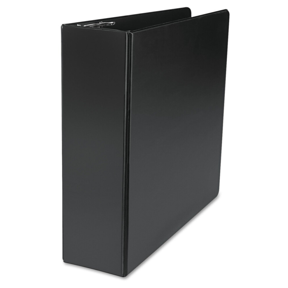 Universal UNV20791 Deluxe 3 in. Capacity Non-View D-Ring Binder with Label Holder - Black