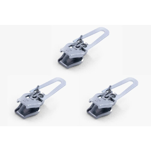 ZlideOn Zipper Pull Replacement - 3pcs  Silver  Large - Instant Zipper Replacement Slider 1