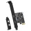 Κάρτα επέκτασης 5Gbps PCIE 1X σε Dual USB C 1