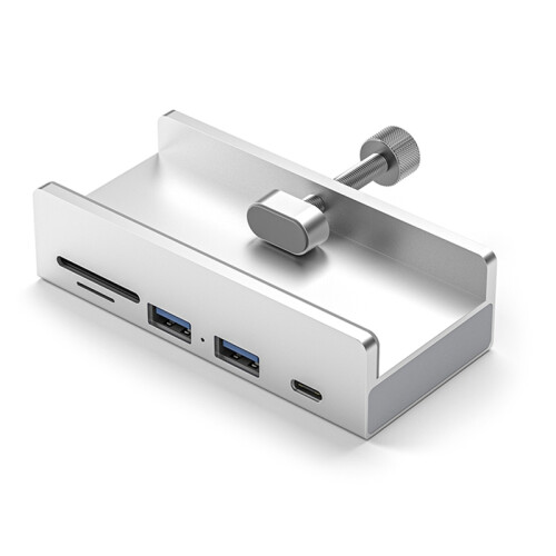 Κλιπ USB 3.0 HUB στον προσαρμογέα σταθμού σύνδεσης Ασημί 1