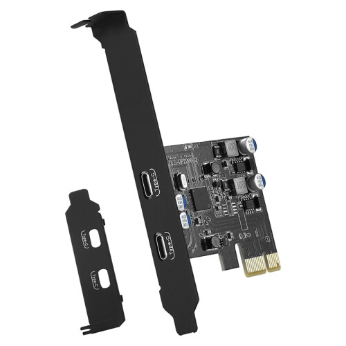 Κάρτα επέκτασης 5Gbps PCIE 1X σε Dual USB C 1