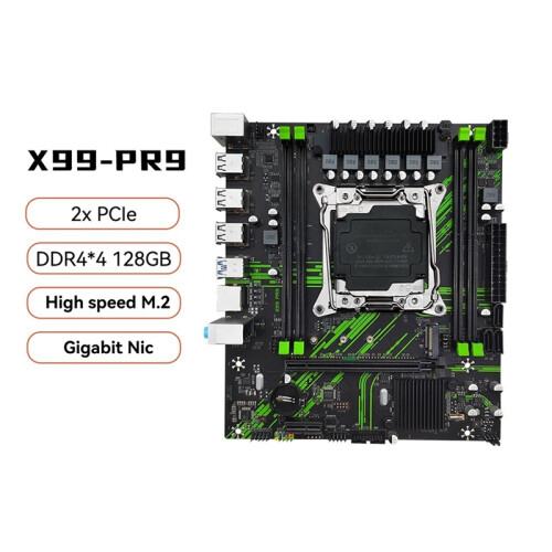 X99 PR9 Motherboard LGA 2011-3 Set Kit with E5 2666v3 CPU Processor 2