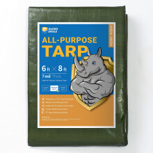 GUARD SHIELD Grn Tarp Vandtt 6x8 fod Medium Duty All Purpose Poly Tarps Cover 7mil