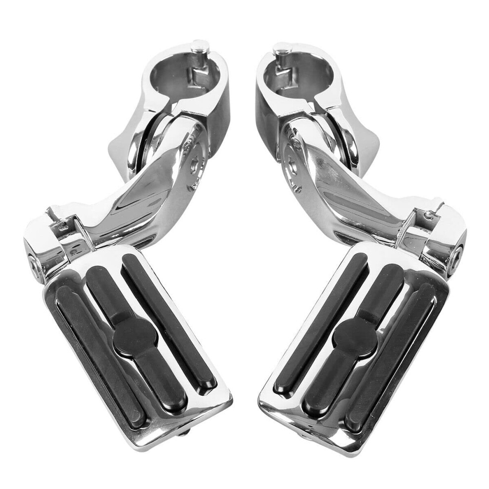 Xfmt 1.25"""" 32 Mm Short Angled Adjustable Highway Foot Pegs Peg Mount For Harley Davidson 712155254329