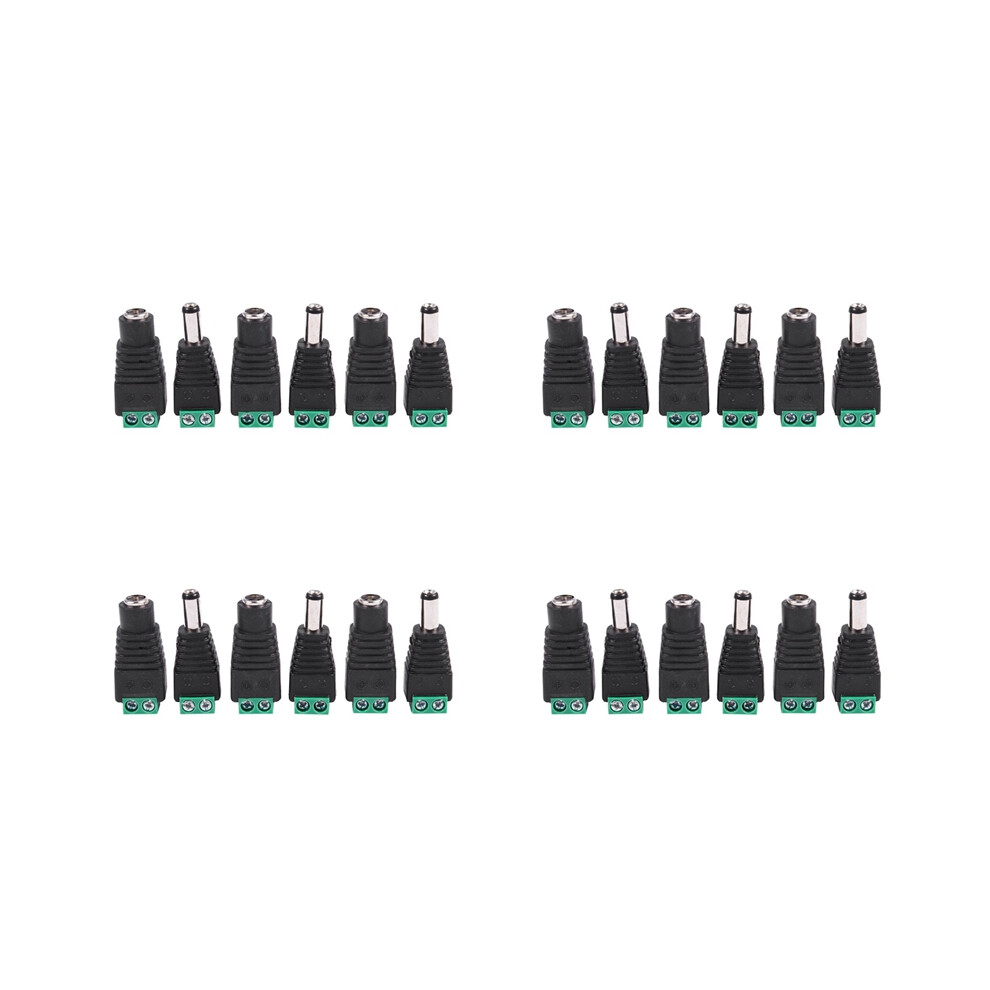 6 Pcs 5.5X2.1mm Female + Male Cctv Dc Power Connector Adapter 4851369261634