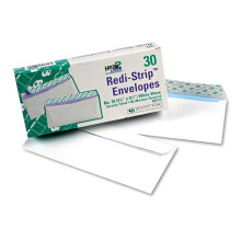 Quality Park 69112 Redi Strip Security Tinted Envelope #10 4 1/8 x 9 1/2 White 30/Box