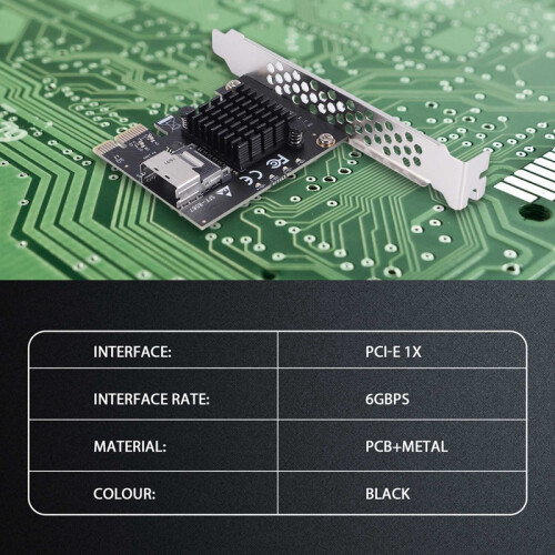 Σκληρός δίσκος PCIE Riser Card 1X σε SAS SFF-8087 για εξόρυξη 2