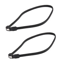 Kabel danych SATA 3.0III SATA3 7pin 6Gb/s 50CM w osłonie nylonowej (czarny)