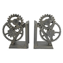 Design Toscano Steampunk Dekor Bokstöd, 15 tum, Set om två, Flerfärgad