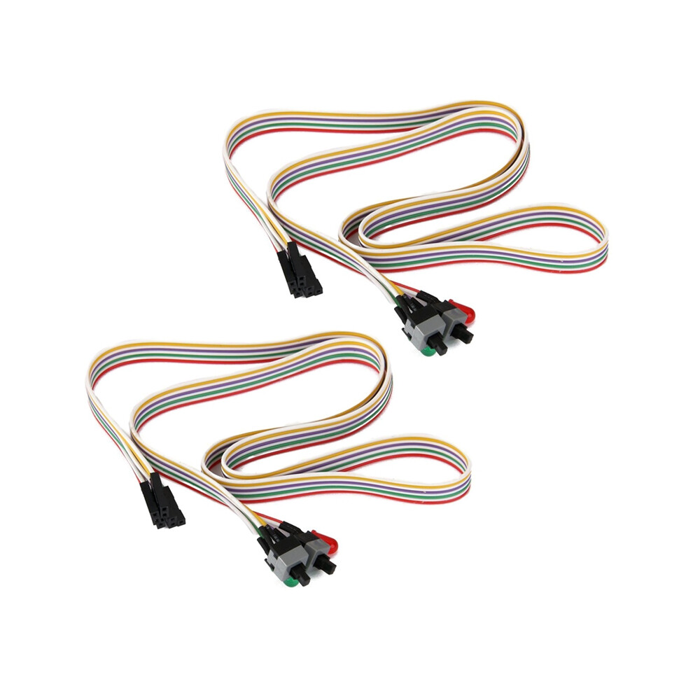 Photos - Cable (video, audio, USB) ATX PC Netzkabel 2 Schalter Auf Mit LED Licht Ein / Aus Reset